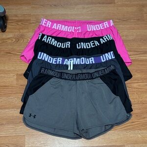 Under Armour Women's Athletic Shorts Lot - Pink, Black, Gray